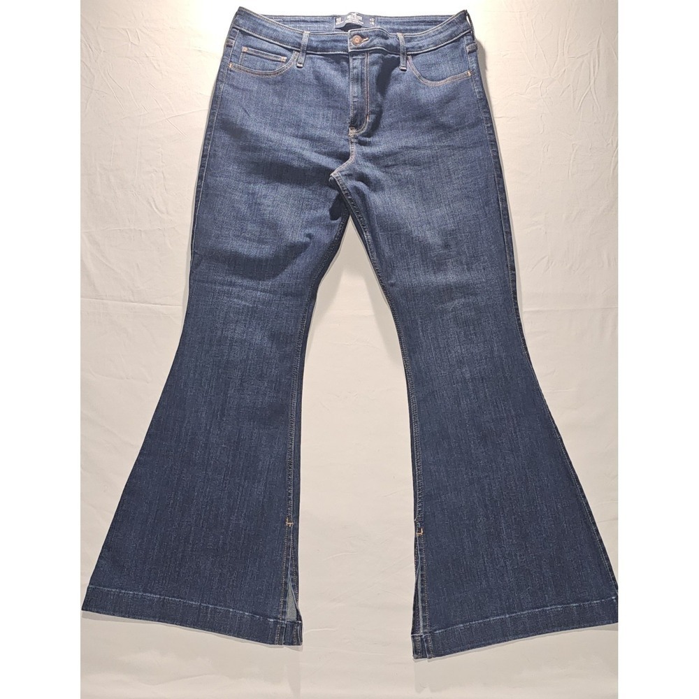 Hollister Women's High-Rise Vintage Flare Jeans 15R W32 L32 Dark Wash Soft...